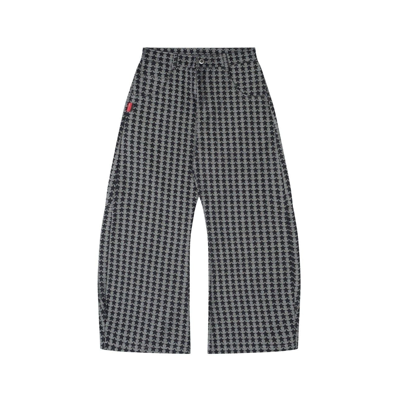 "WHENEVER" STAR RAW DENIM PANTS / BLACK