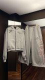 ÁO KHOÁC “WHENEVER” SAKURA EMBROIDERED ZIP-UP HOODIE/ GREY
