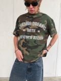 ÁO “WHENEVER” CD WAFFLE CAMO T-SHIRT/ GREEN