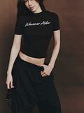 ÁO “WHENEVER” SCRIPT BABY TEE / BLACK