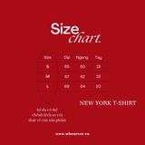 “WHENEVER” NEW YORK EMBROIDERED LOGO T-SHIRT / BLACK