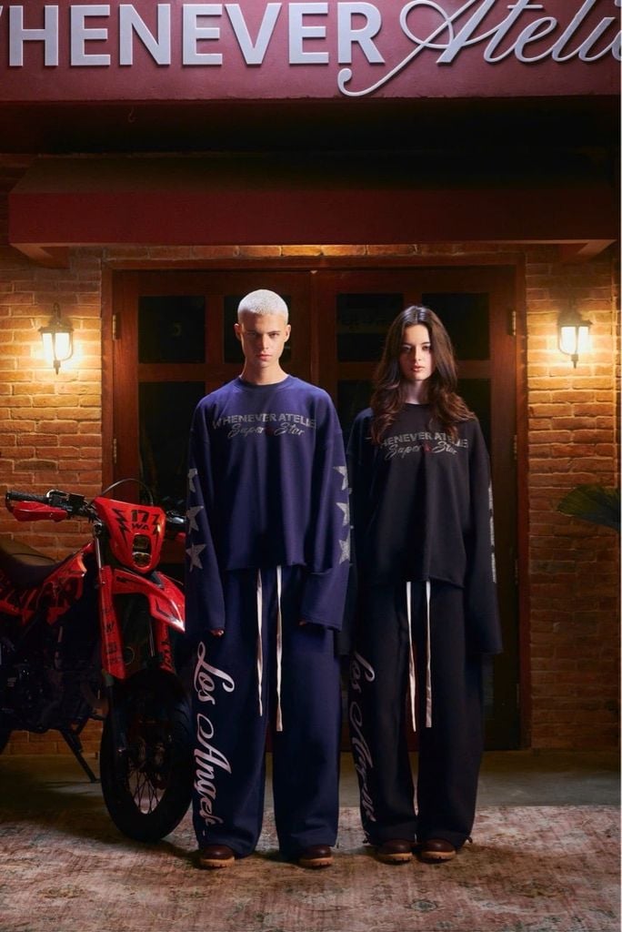 “WHENEVER” SUPER STAR LONGSLEEVE T-SHIRT / NAVY