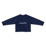 "WHENEVER" BASIC RAGLAN LONGSLEEVE T-SHIRT / LIGHT NAVY