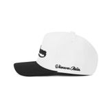 “WHENEVER”  LOGO KHAKI TRUCKER HAT / WHITE BLACK