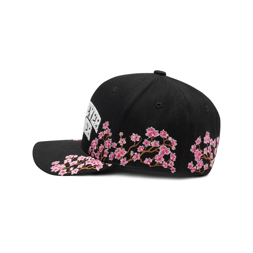 “WHENEVER” SAKURA FITTED CAP / BLACK