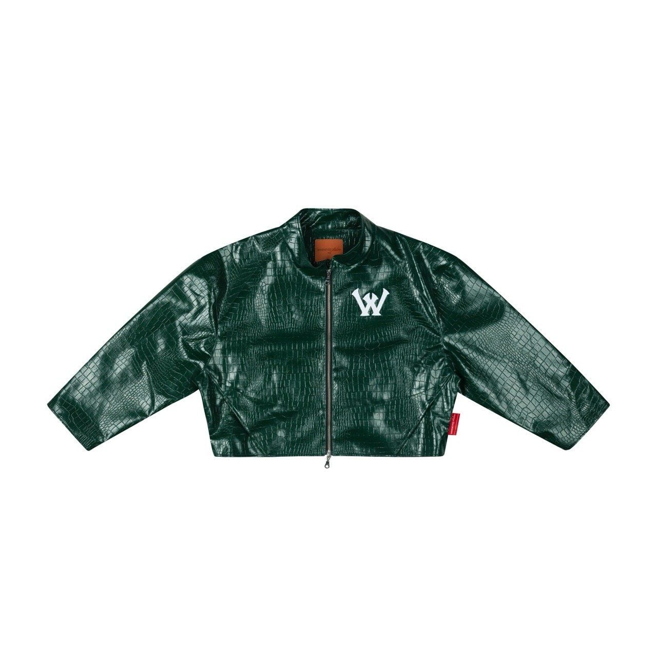 “WHENEVER” NY LEATHER JACKET / GREEN