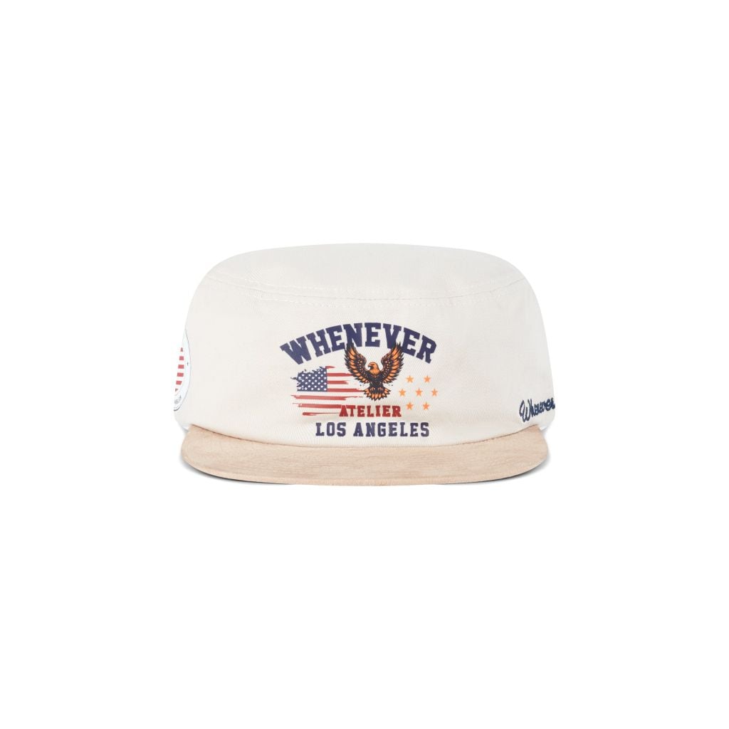 "WHENEVER " LA SUEDE PILLBOX CAP / BEIGE