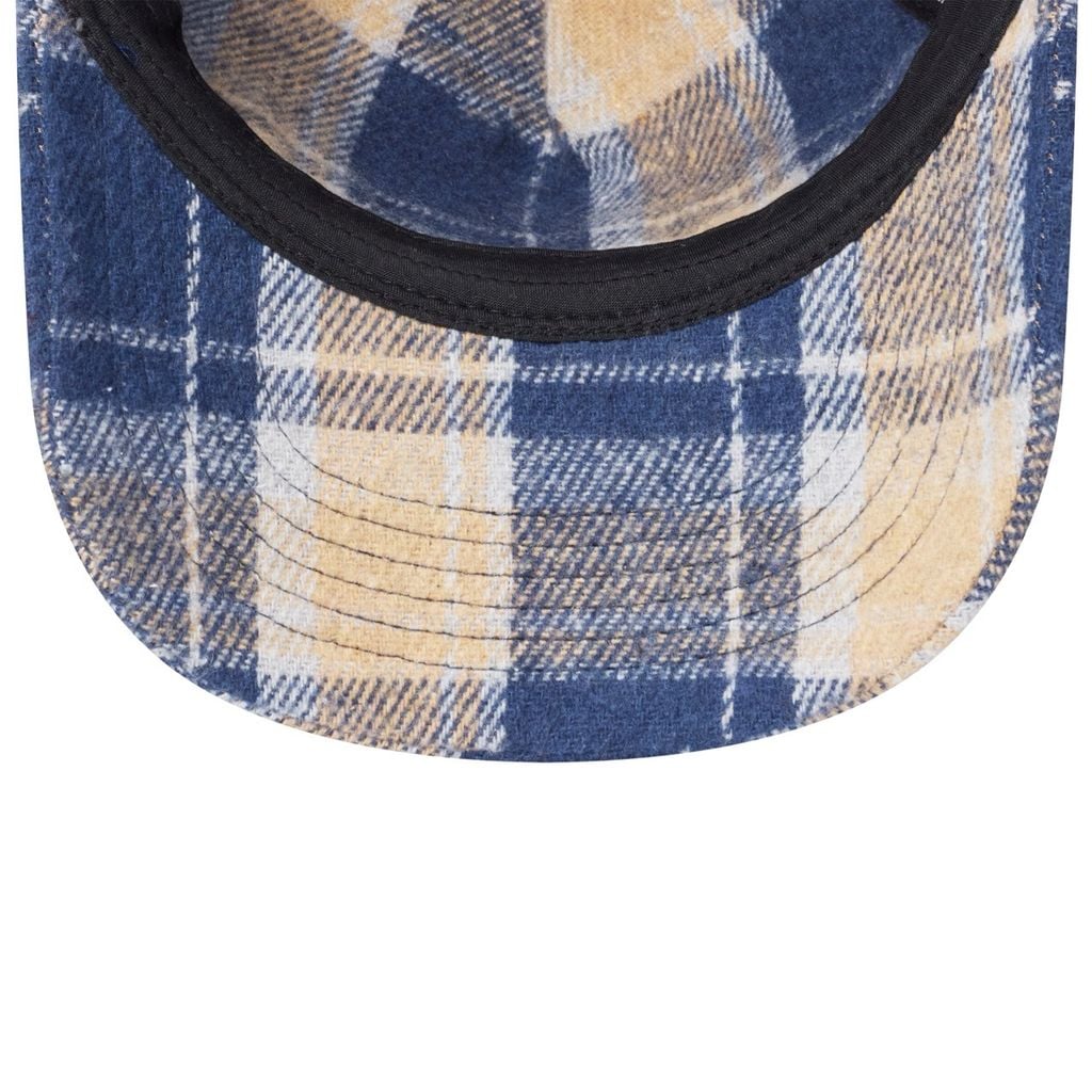 “WHENEVER” PLAID CAP / NAVY