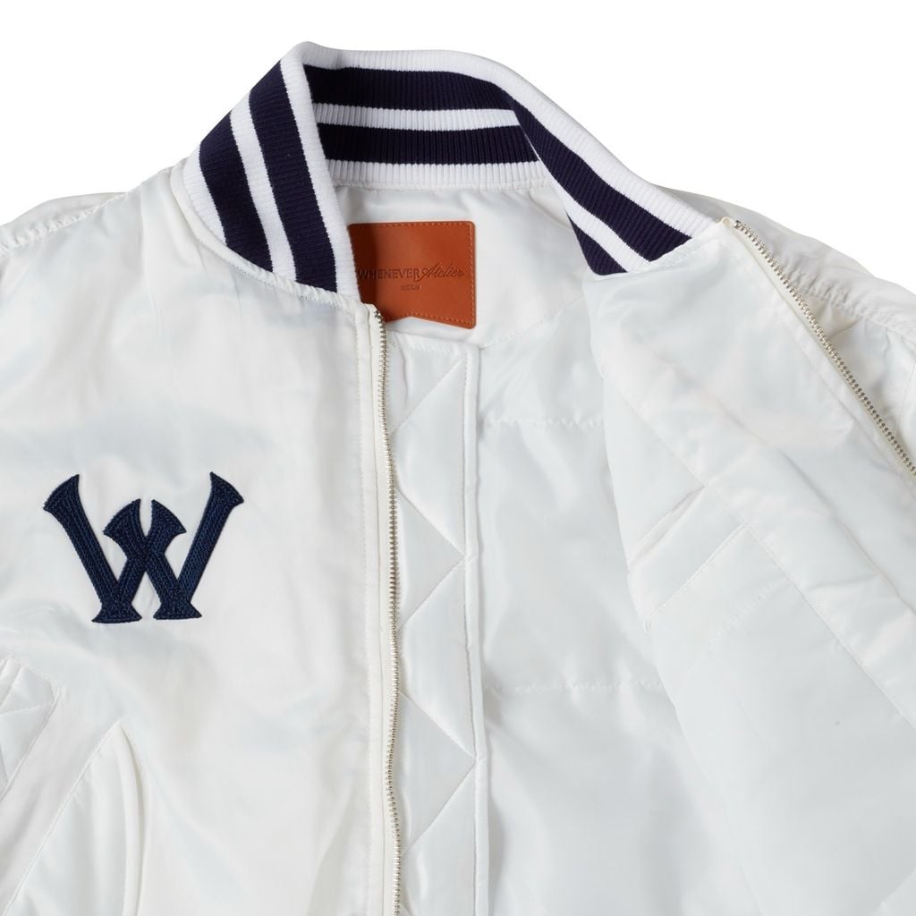 “WHENEVER” NEW YORK BOMBER / WHITE