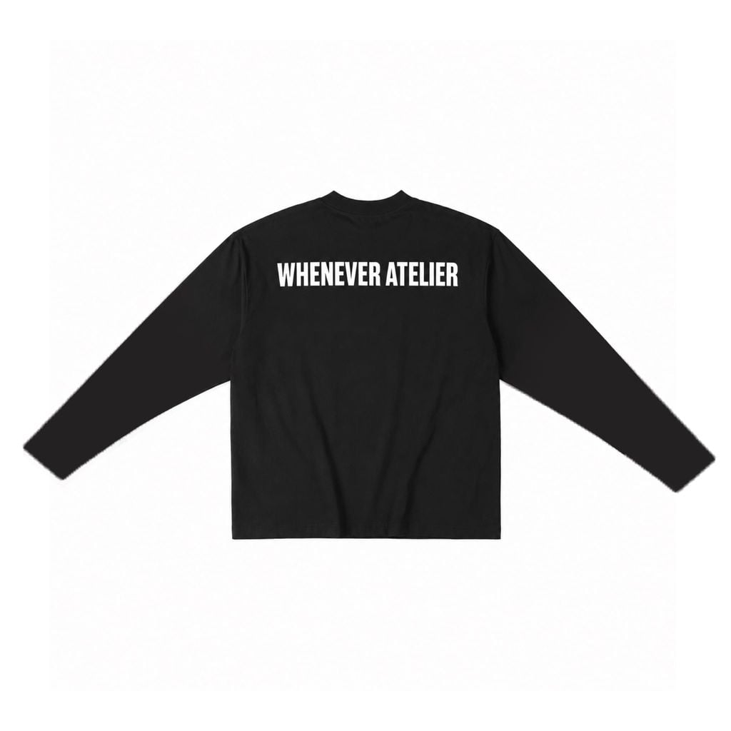 ÁO “WHENEVER” LITTLE BEAR LONGSLEEVES T-SHIRT VER 2/ BLACK