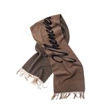 "WHENEVER" LOGO SCARF / BROWN