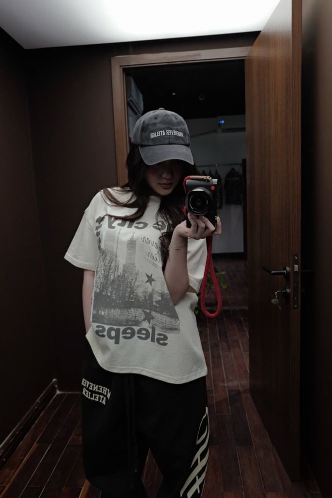 Nón "WHENEVER" BASIC LOGO DISTRESSED CAP