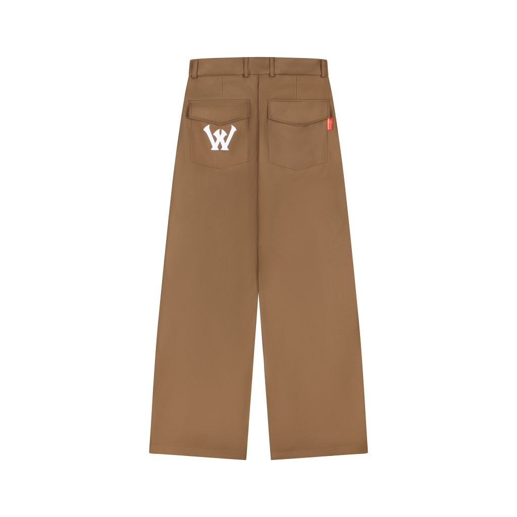 "WHENEVER" WIDE-LEG TROUSERS / BROWN