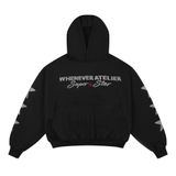 “WHENEVER” SUPER STAR HOODIE / BLACK