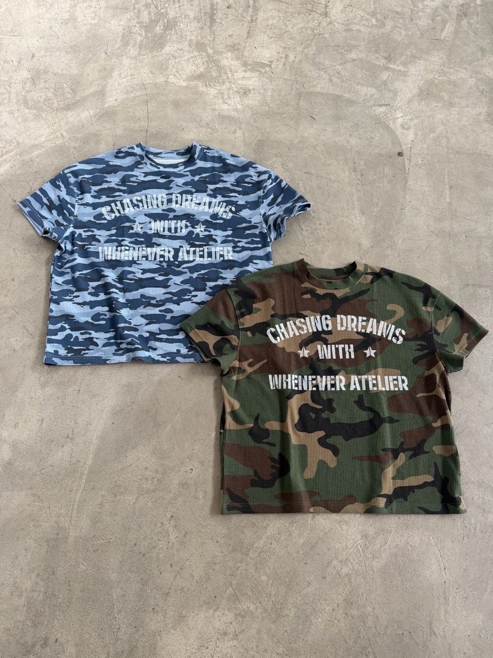 ÁO “WHENEVER” CD WAFFLE CAMO T-SHIRT/ GREEN