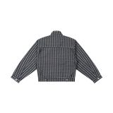 "WHENEVER" STAR RAW DENIM JACKET / BLACK