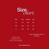 ÁO KHOÁC “WHENEVER” SS26 CROPPED ZIP-UP HOODIE / PREMIUM GREY