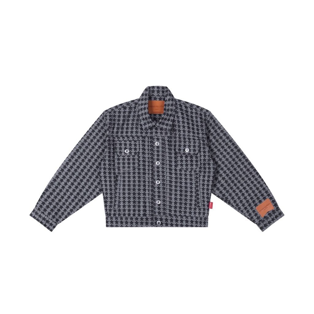 "WHENEVER" STAR RAW DENIM JACKET / BLUE