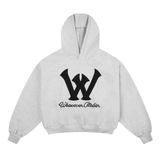 "WHENEVER" BIG LOGO HOODIE / PREMIUM GREY