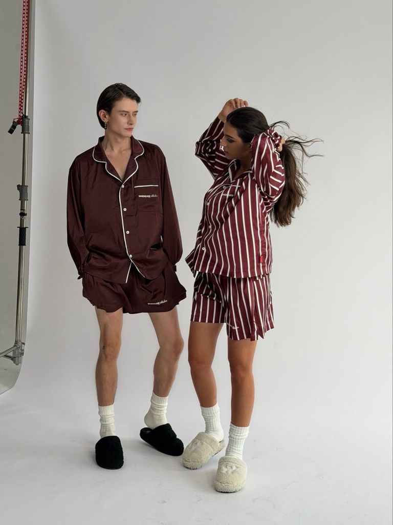 “WHENEVER” QUẦN SATIN PAJAMA SHORTS / RED