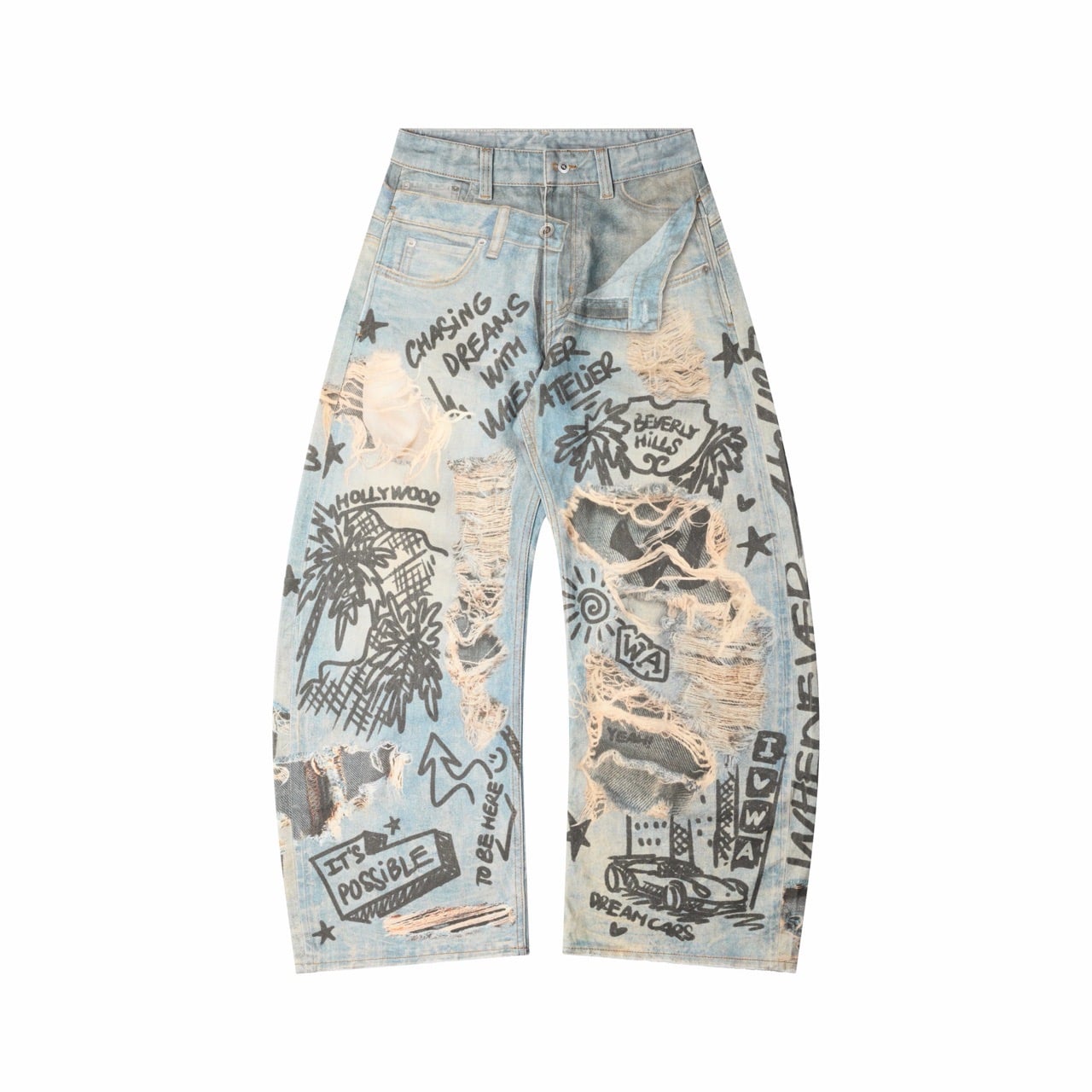 WHENEVER ATELIER Hollywood Sketch Jeans／Blue 商品圖 1