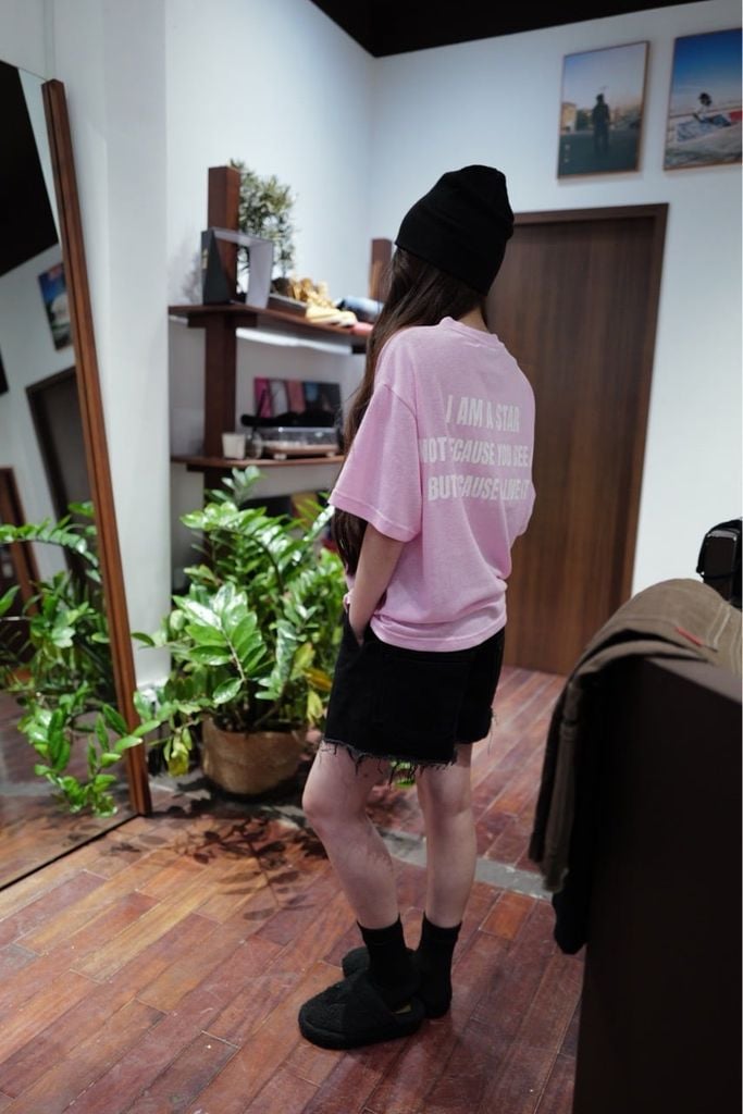 Áo "WHENEVER " STAR MANIFESTO T-SHIRT/ PINK