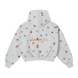 “WHENEVER” ICON EMBROIDERED HOODIE ZIP / PREMIUM GREY