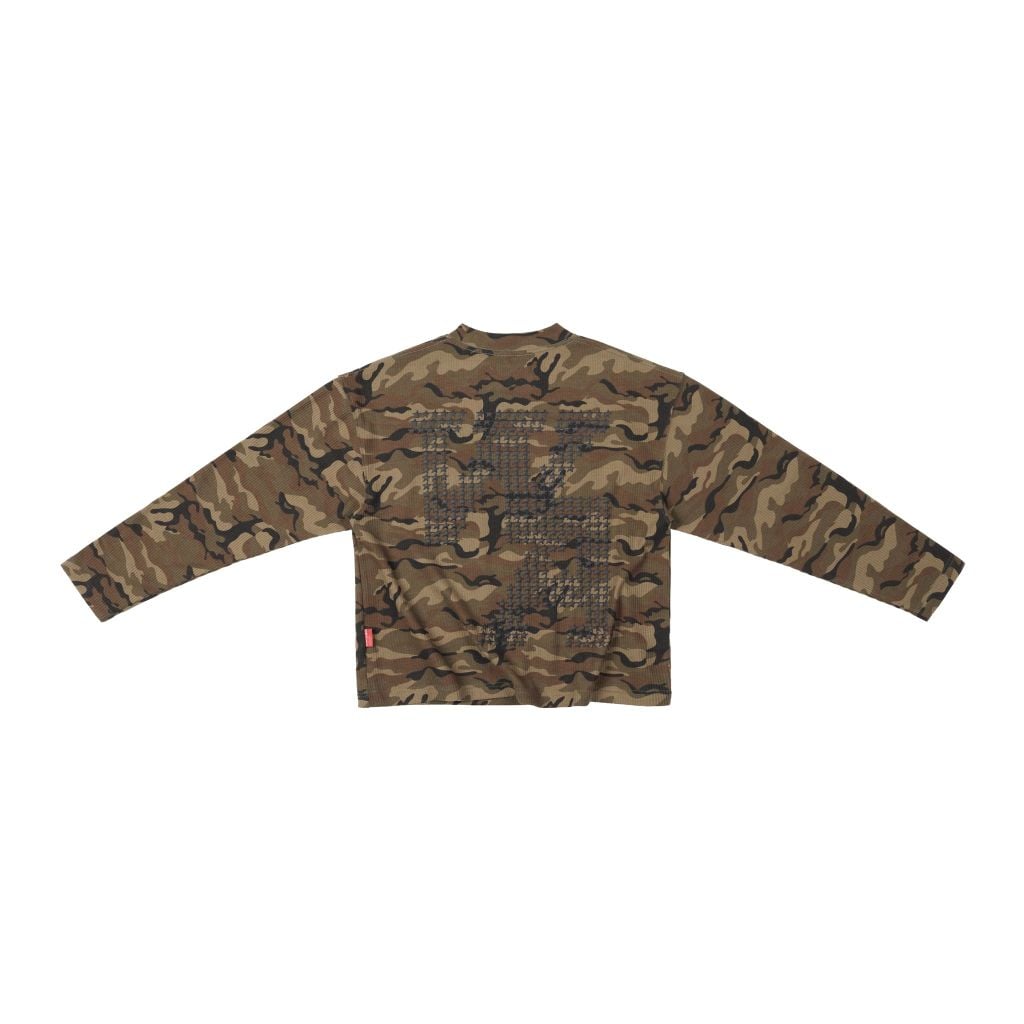 ÁO TAY DÀI “WHENEVER” WAFFLE CAMO LONG SLEEVES / MOSS GREEN