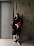“WHENEVER” BAGGY SWEATSHORTS VER2 / BLACK