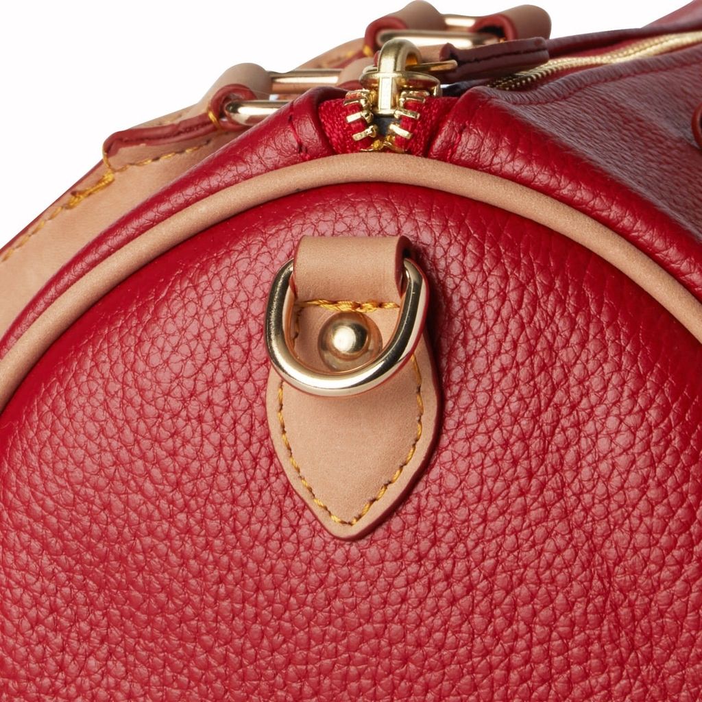 “WHENEVER” BEAR MINI LEATHER BAG / RED
