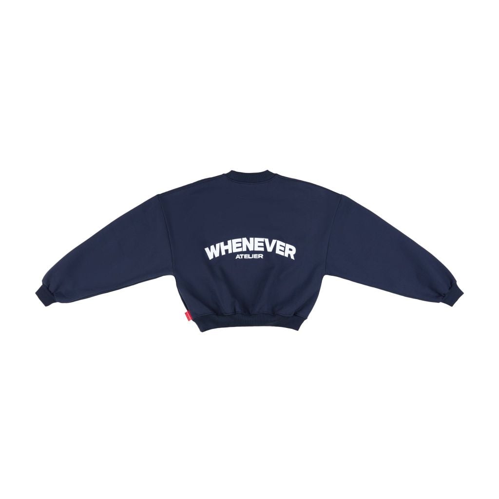 “WHENEVER” BASIC SWEATER / NAVY