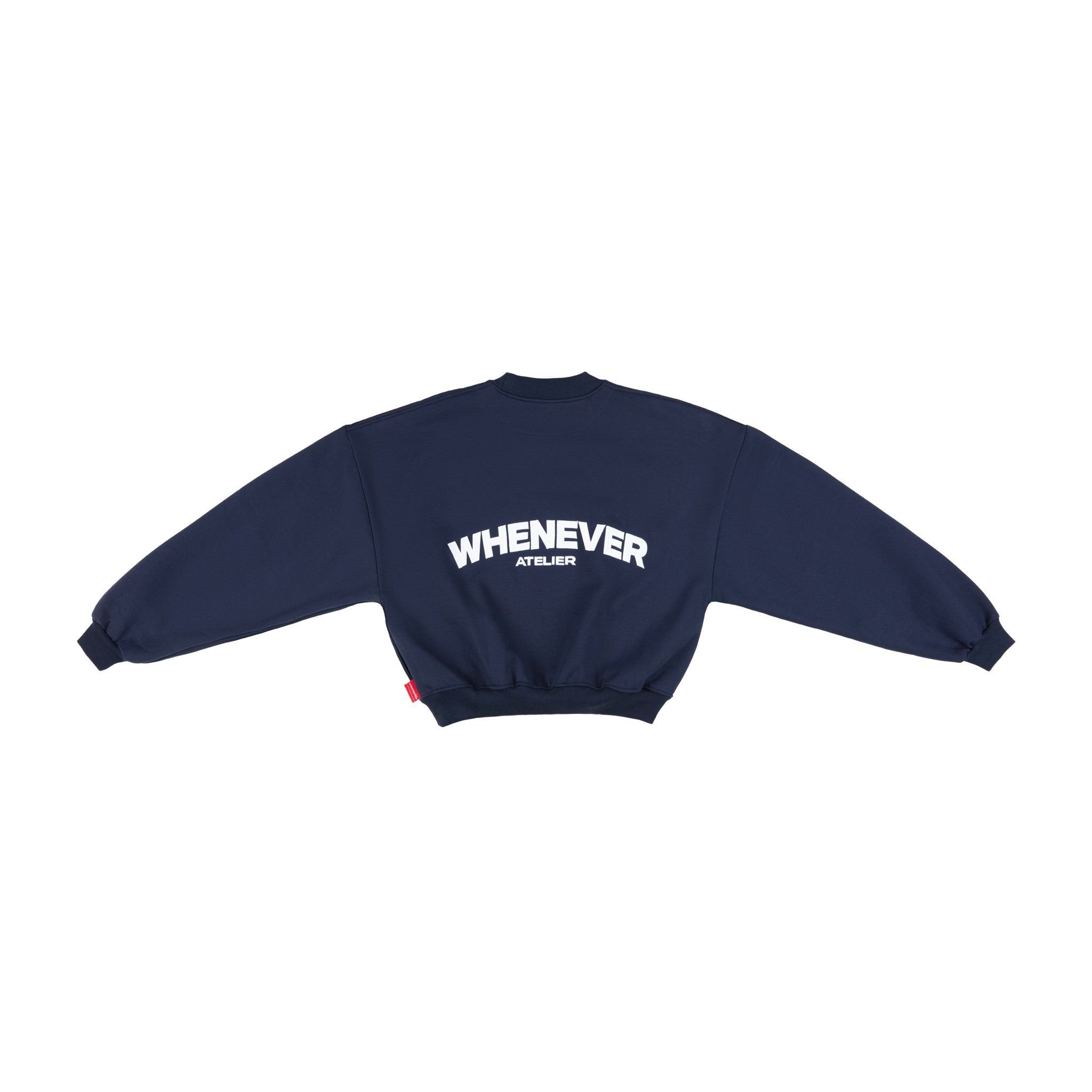 “WHENEVER” BASIC SWEATER / NAVY