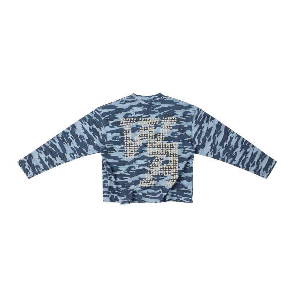 ÁO TAY DÀI  “WHENEVER” WAFFLE CAMO LONG SLEEVES / BLUE