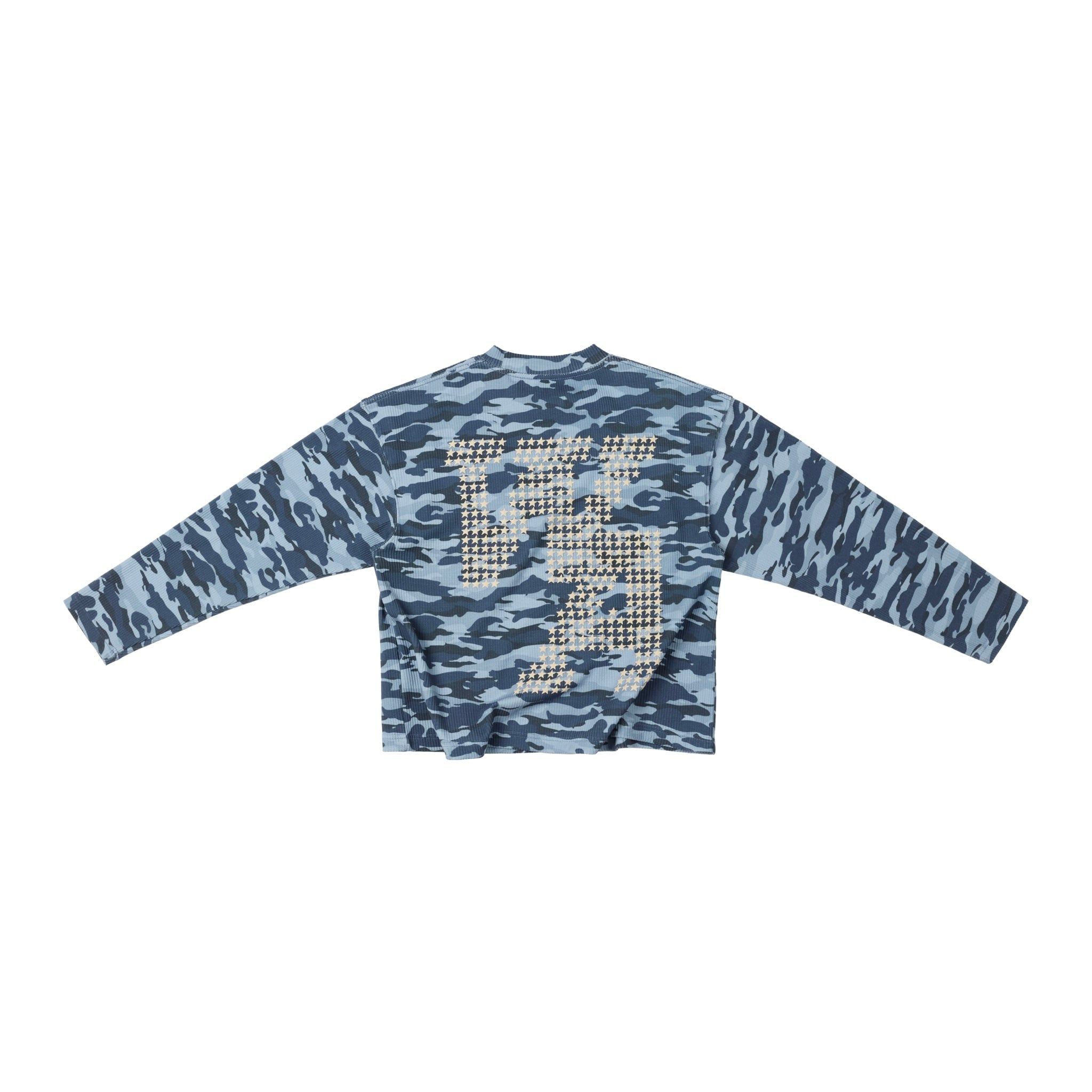 ÁO TAY DÀI  “WHENEVER” WAFFLE CAMO LONG SLEEVES / BLUE
