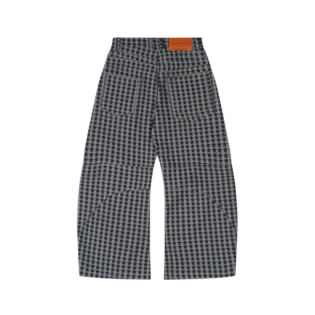 "WHENEVER" STAR RAW DENIM PANTS / BLACK