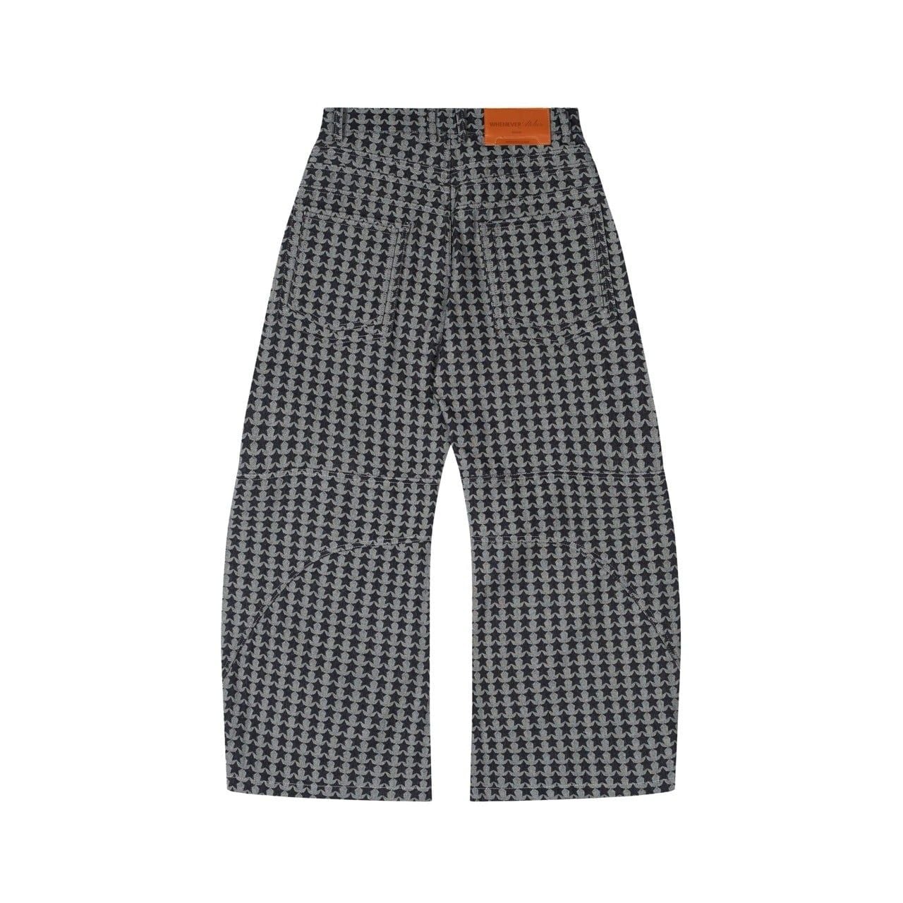 "WHENEVER" STAR RAW DENIM PANTS / BLACK
