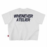 ÁO DỆT LEN “ WHENEVER “ SIGNATURE KNIT T - SHIRT / WHITE