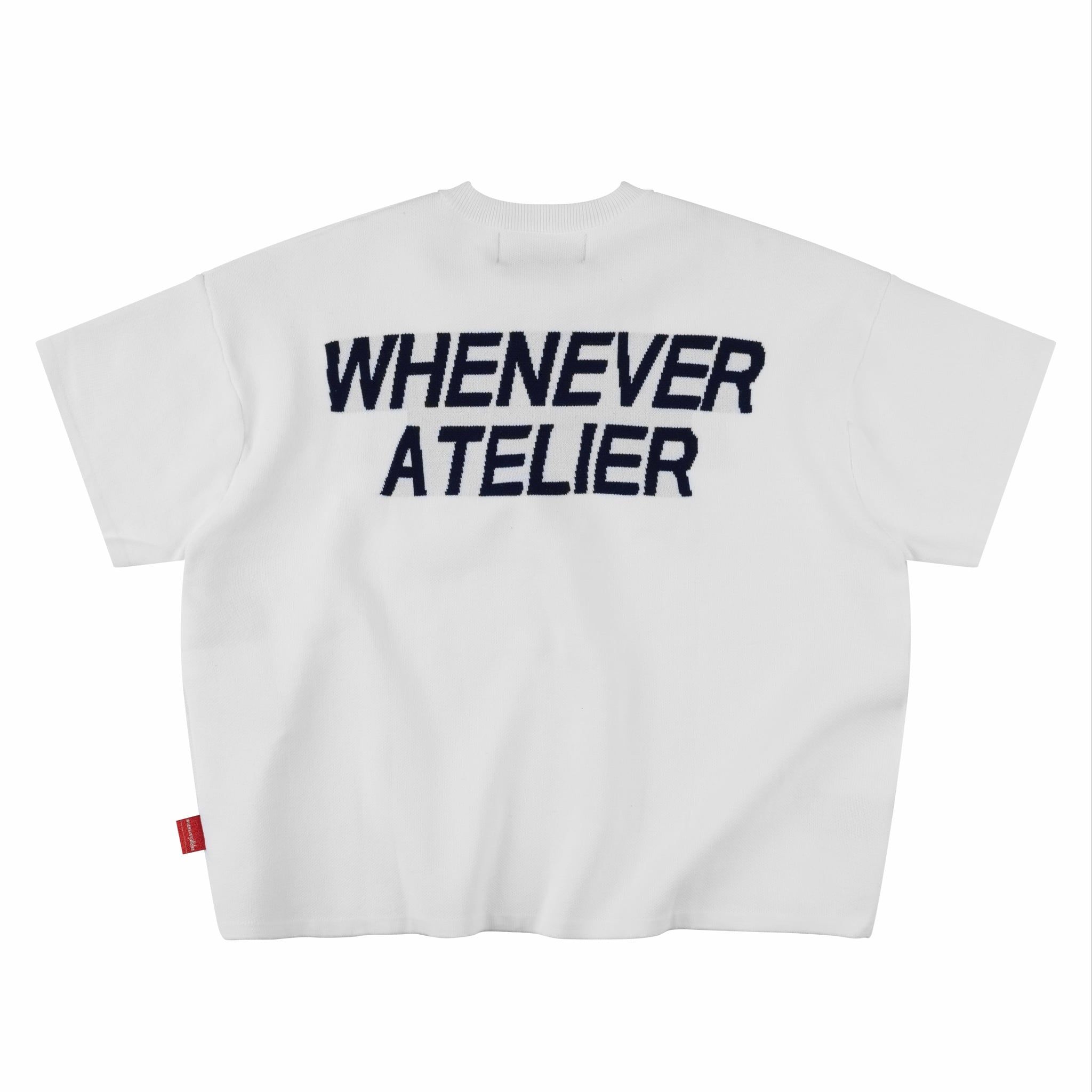 ÁO DỆT LEN “WHENEVER“ SIGNATURE KNIT T-SHIRT / WHITE
