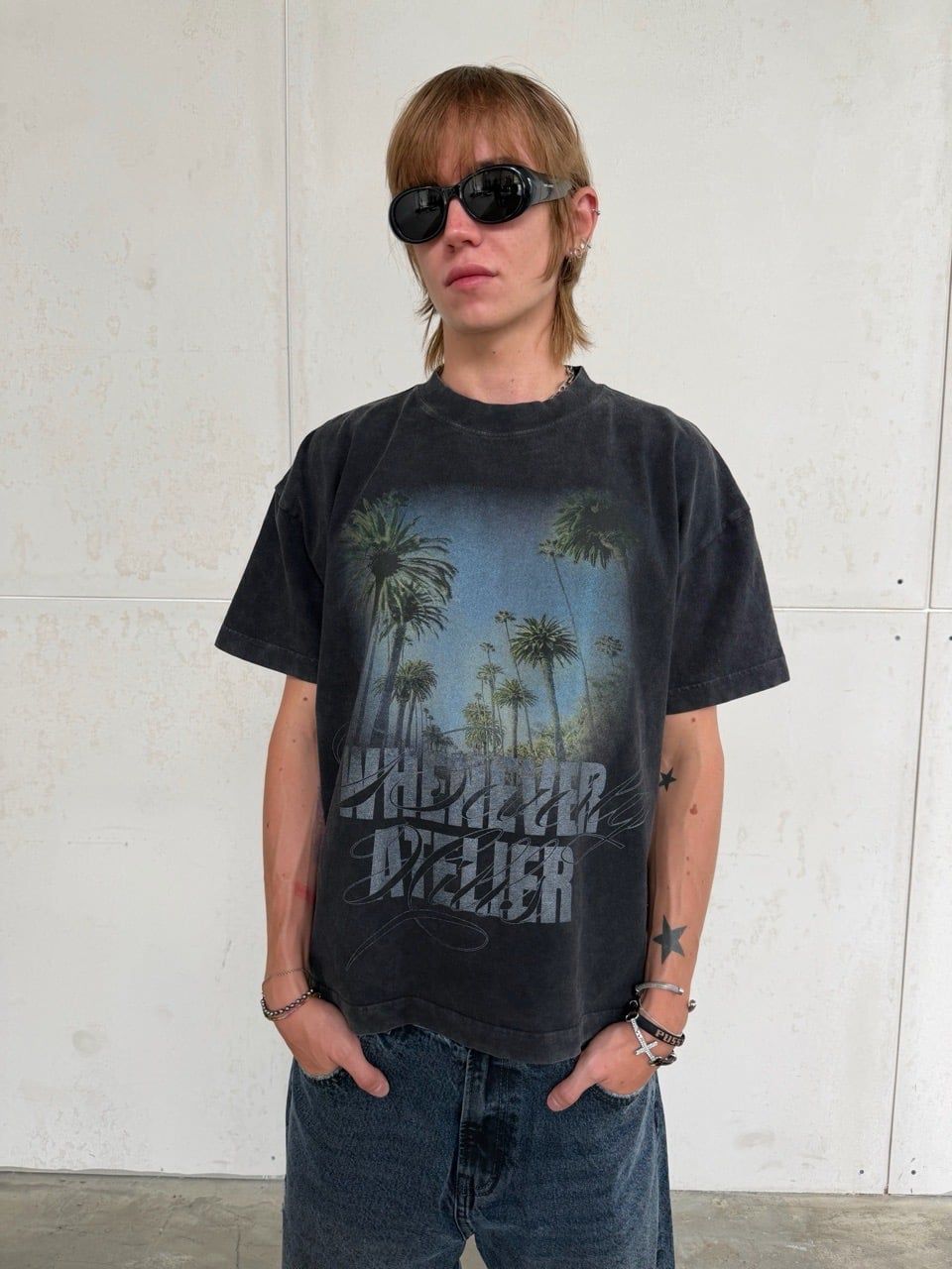 ÁO "WHENEVER" LA DREAM WASHED T-SHIRT/ BLACK