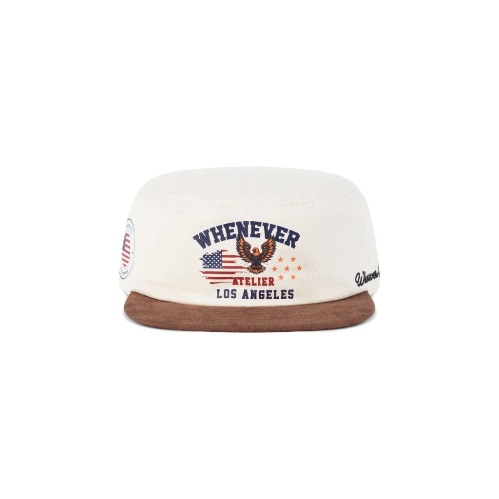 "WHENEVER " LA SUEDE PILLBOX CAP / BROWN