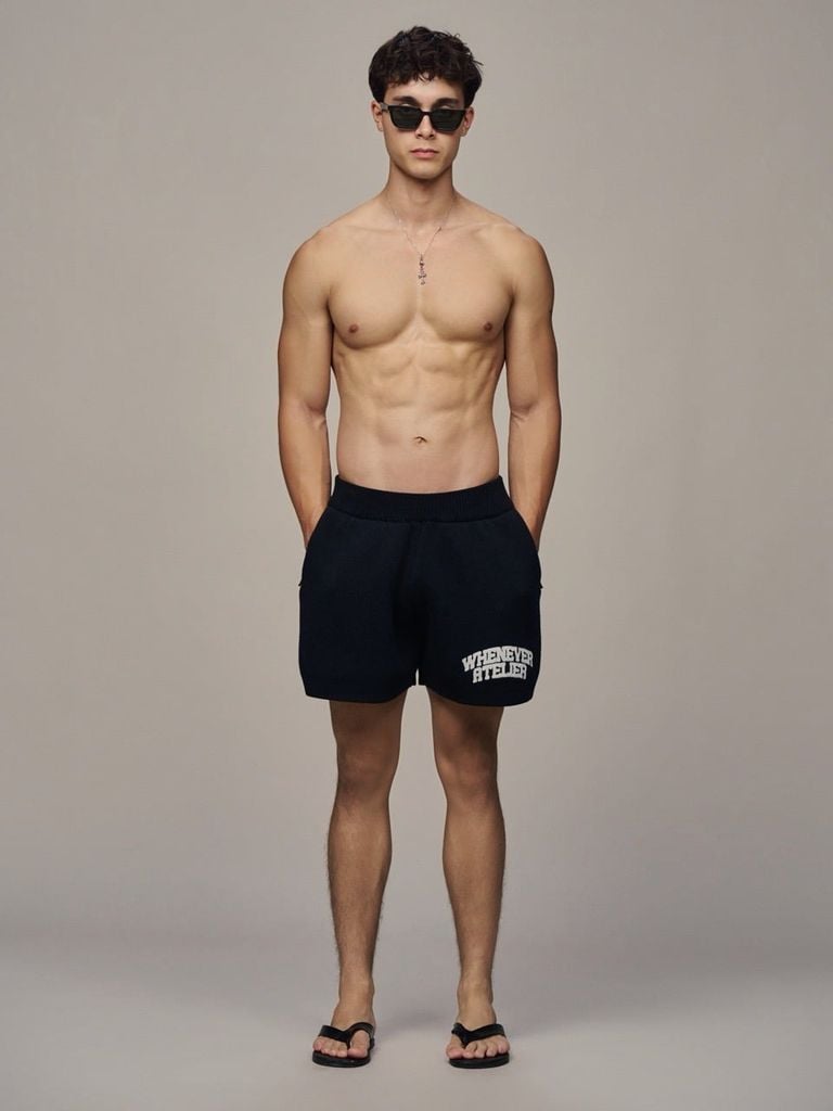 QUẦN DỆT KIM "WHENEVER" BASIC LOGO KNIT SHORTS / BLACK
