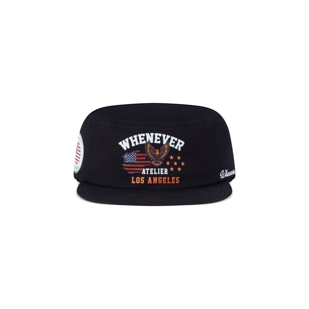 "WHENEVER " LA PILLBOX CAP / BLACK