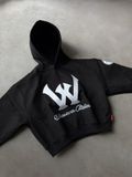 "WHENEVER" BIG LOGO HOODIE / BLACK