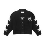 “WHENEVER” STAR CARDIGAN / BLACK
