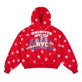 “WHENEVER” STAR GIRL HOODIE / RED