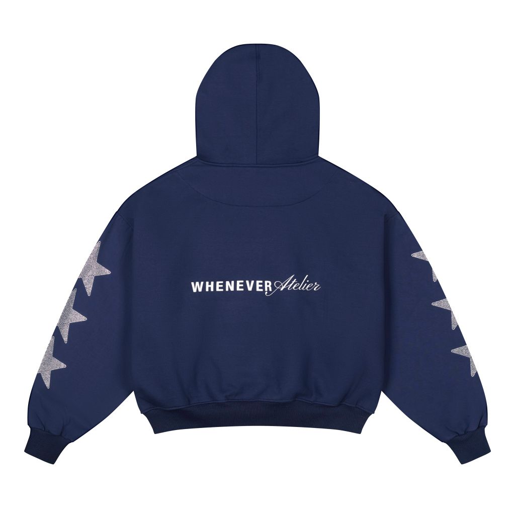 “WHENEVER” SUPER STAR HOODIE / NAVY