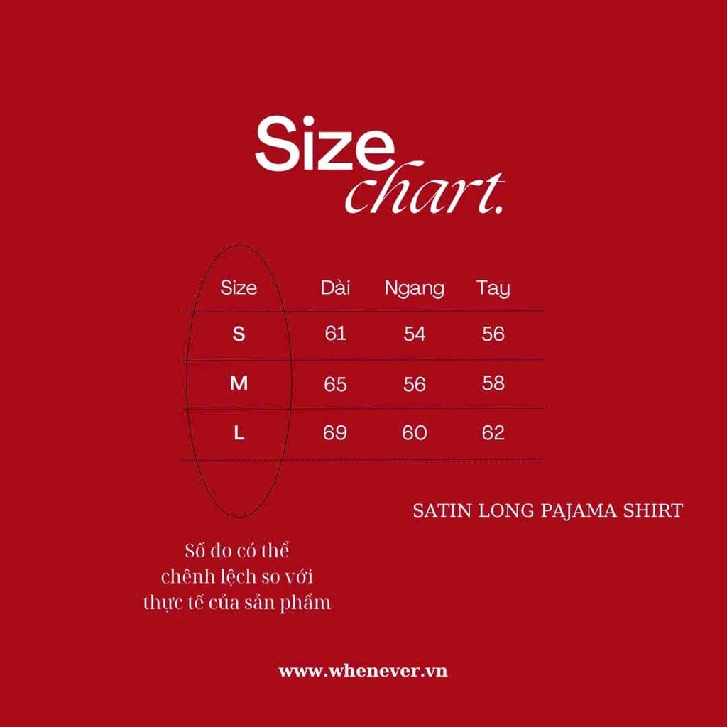 "WHENEVER" BỘ ÁO VÀ QUẦN DÀI SATIN LONG PAJAMA SHIRT + PANTS  / PINK