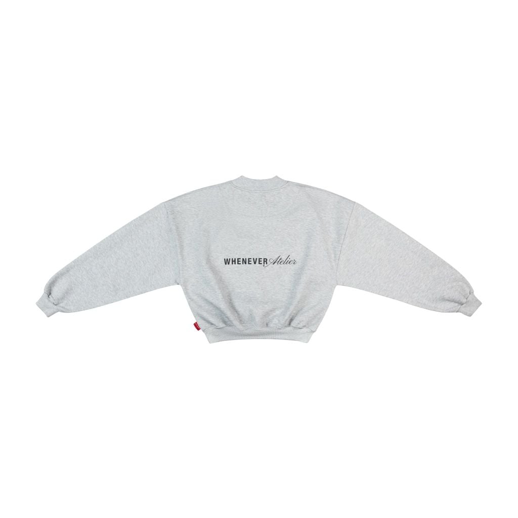 “WHENEVER” BEAR SWEATER / PREMIUM GREY