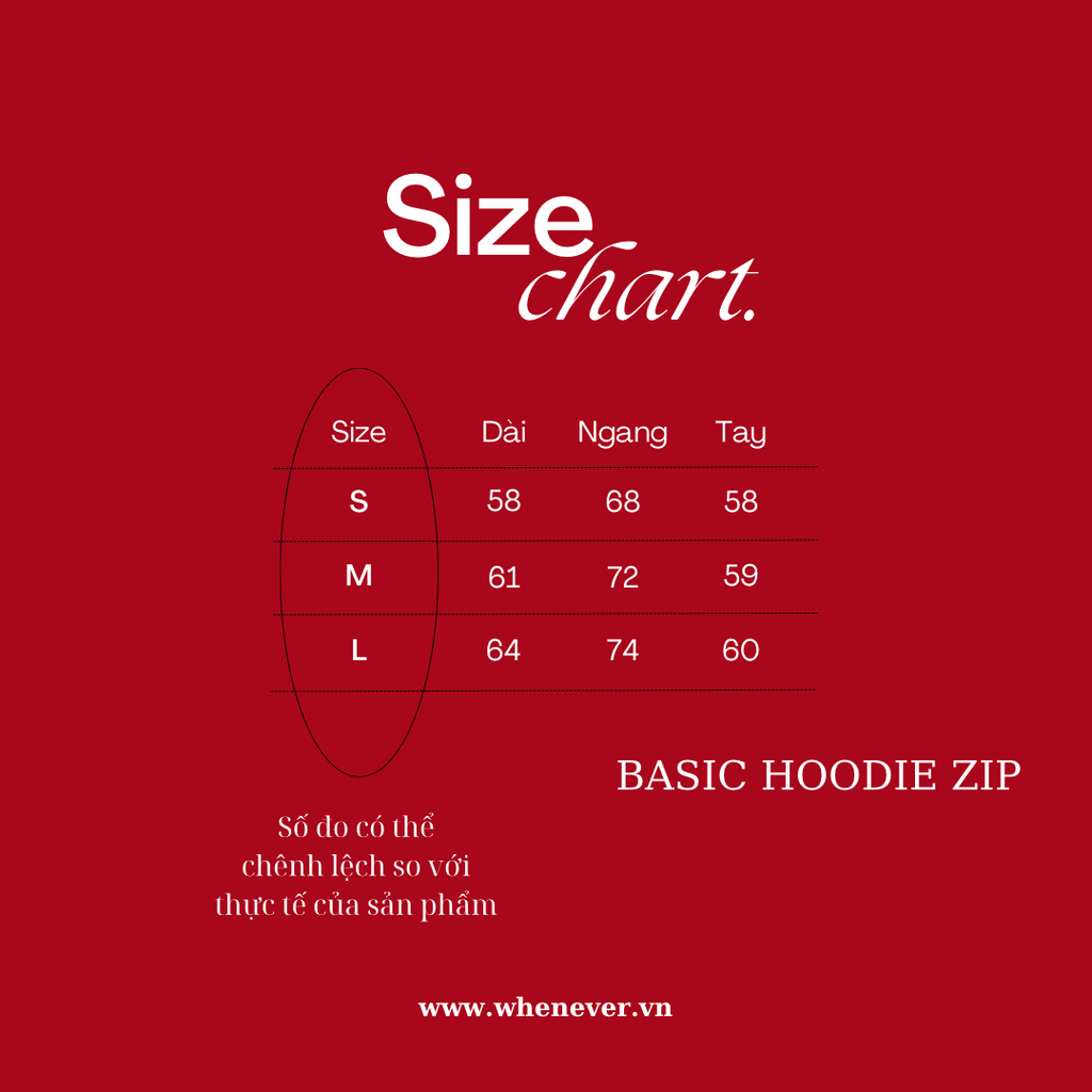 “WHENEVER” BASIC ZIP-UP HOODIE / BLACK VER 2