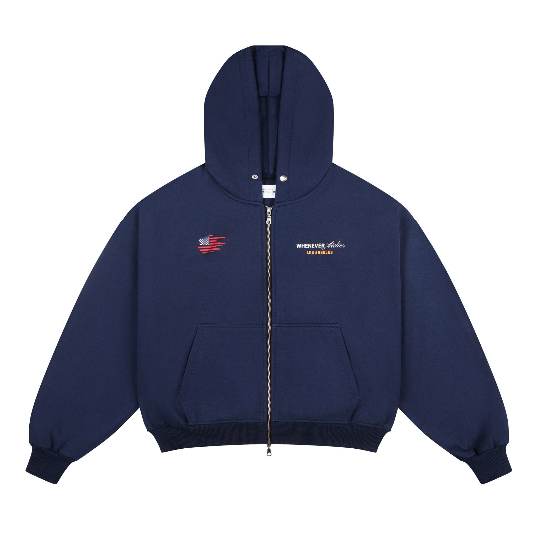 “WHENEVER” LA HOODIE ZIP / NAVY